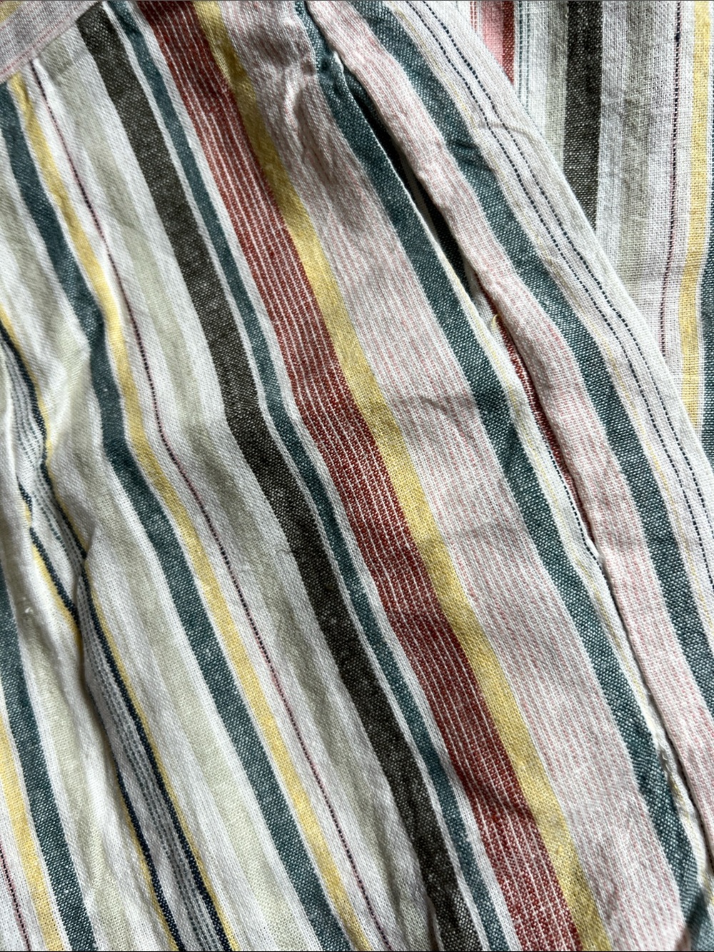 BeachLunchLounge Linen Blend Striped Pull-On Shorts - Multicolor - Picture 4 of 6
